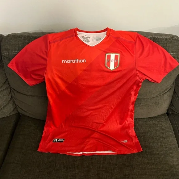 Marathon Authentic FPF Peru National Team 2018 / 2019 Away Jersey Men’s Sz: M - Picture 2 of 9